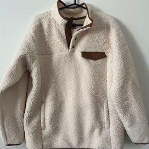 Wind River Oversized Sherpa Quarter Button Sweater